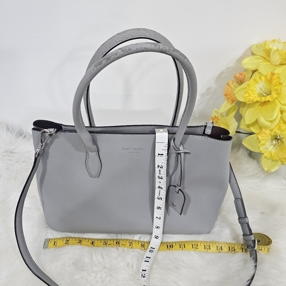 Kate Spade Eva top zip gray satchel - Picture 14 of 17